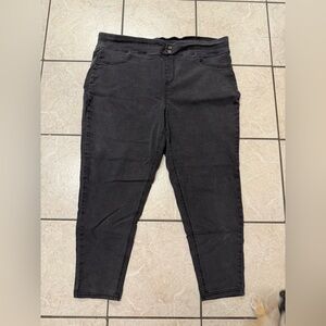 Terra & Sky Women’s Plus Size 2X Dark Gray Pull-On Jeggings